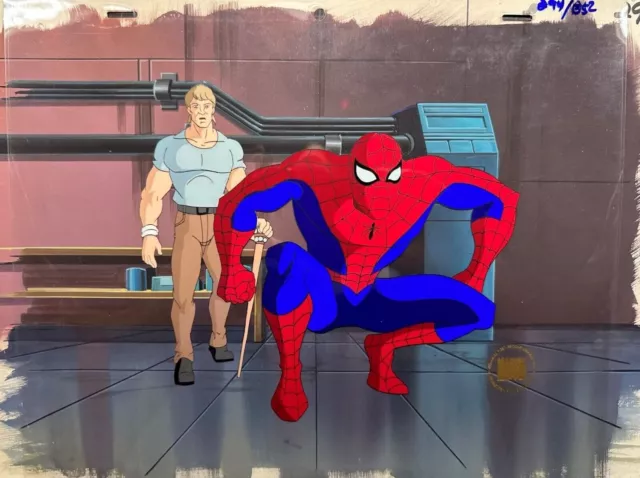 Spider-Man The Animated Series Hand Painted Master Cel Setup - Marvel Studios