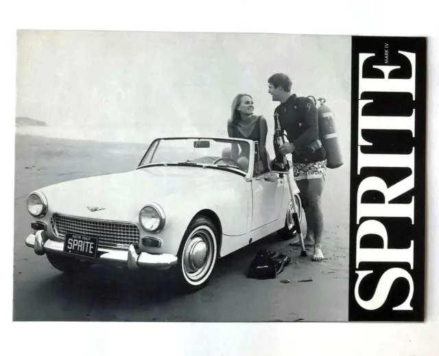 1968 Austin Healey Sprite Mark IV Sales Brochure Vintage Convertible Car