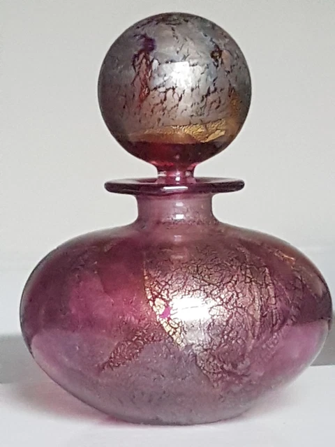 Isle Of Wight Irridescent Glass Perfume Bottle