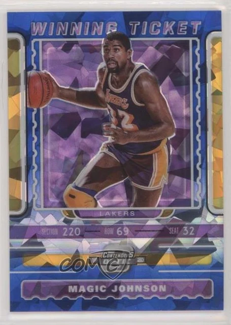 2019 Contenders Optic Winning Tickets Blue Cracked Ice Prizm Magic Johnson HOF