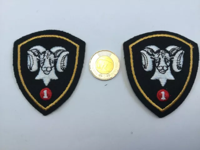 2  Canadian 1 Mechanized Brigade Black  Ram's Head  Patch Badge Insignia Army