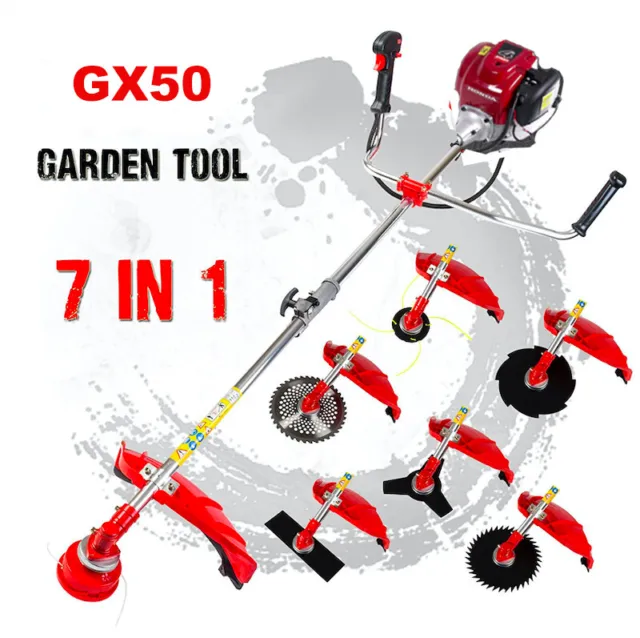 Gx50 brush cutter 7 in 1 lawn mower gasoline weed eater lawn trimmer saw blades