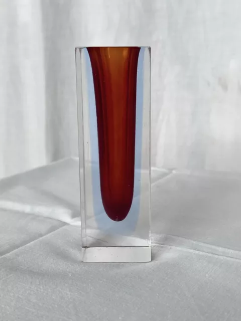 Vaso di Vetro Sommerso Rosso MURANO