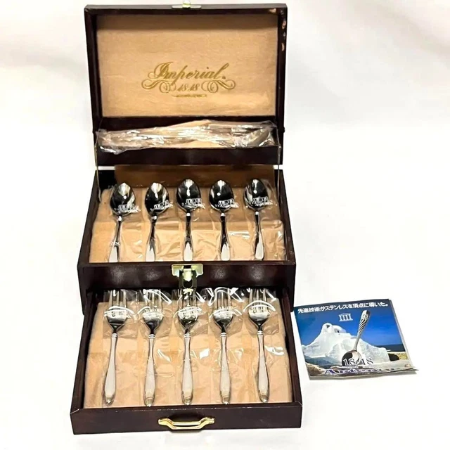 Christofle 6 Spoons 6 Forks New Unused Silver Cutlery Set of 12 pieces w/ Box