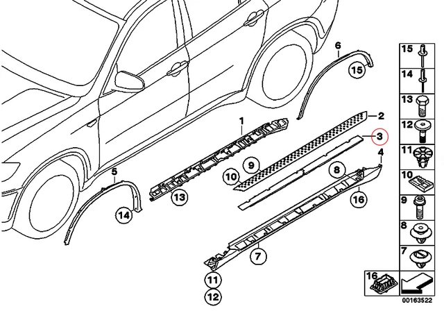 Lot De 4 Poignées Intérieures Marron Pour BMW X5 X6 E70 E71 E72 - Neuf, Installation Facile