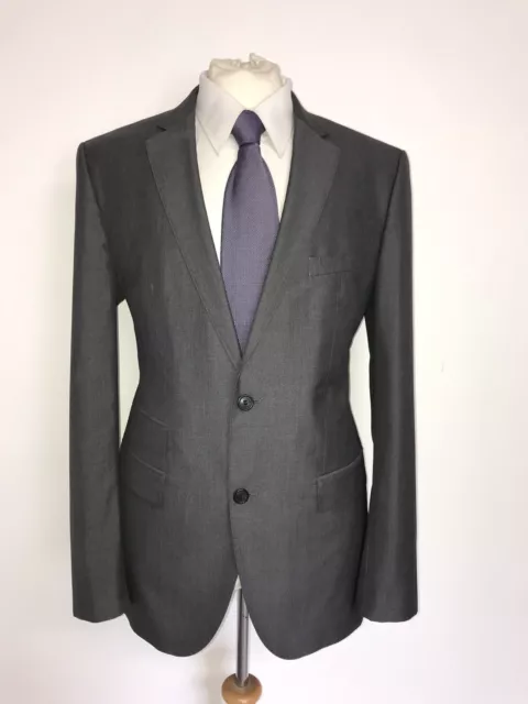 Hugo Boss - su Misura Fit Grigio Lana & Seta Abito - 40 Reg -W34 L31 -gorgeous