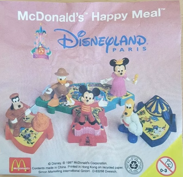 MCDONALDS HAPPY MEAL Toy 1997 Disneyland Jigsaw Mickey + Friends Toys