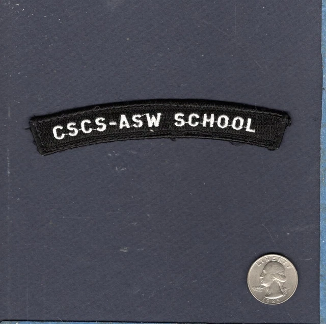 CSCS ASW ANTI-SUBMARINE Marine School Enlisted Uniform Squadron Rocker ...