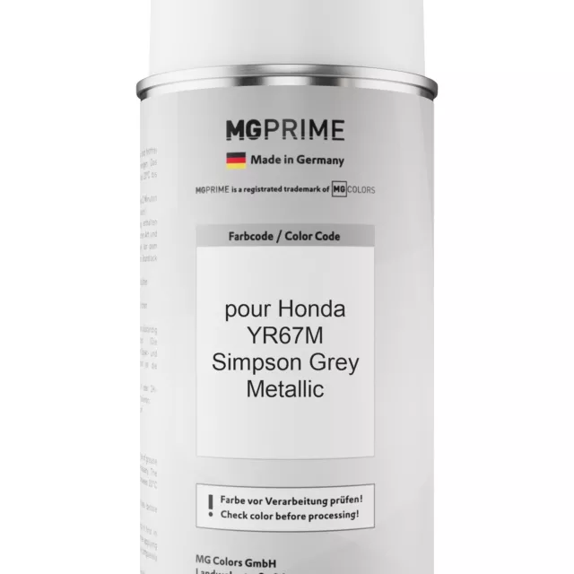 Peinture Voiture Bombe aérosol pour Honda YR67M Simpson Grey Metallic de base 2