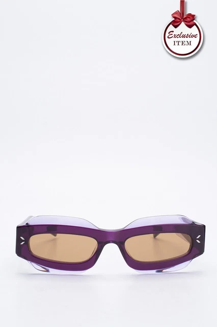 Occhiali da sole geometrici Alexander McQUEEN n. 12 BIOSIS €190 MCQ montatura lucida