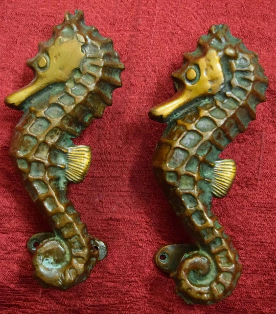 Antique Style Decorative Door Handle Sea Horse Shape Handmade Nautical Dec VR468