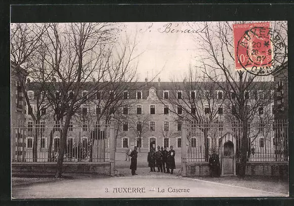 CPA Auxerre, La Caserne 1907