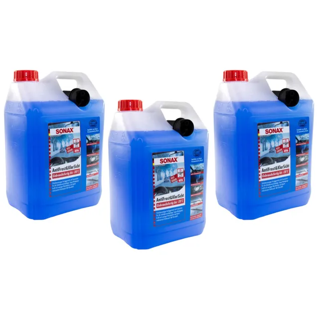 3 x SONAX AntiFrost & KlarSicht Gebrauchsfertig 5 Liter Frostschutz Enteiser 2