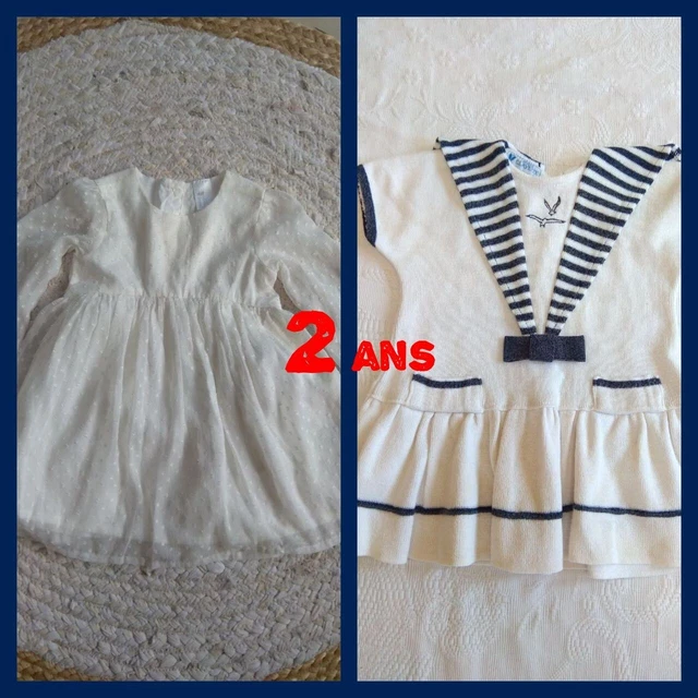 Robe Pull En Maille Clayeux Pour Fille 10 Ans - 40% Laine - Made In France - Neuf Jamais Porté