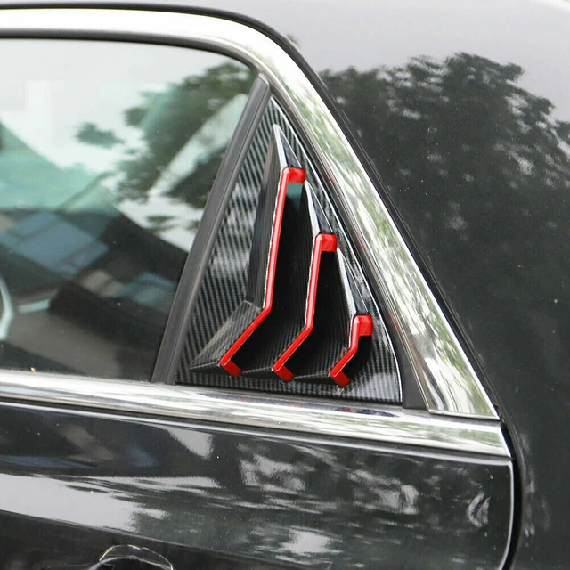 CARBON FIBER REAR Window Louvers Air Vent Shades Cover Trim For