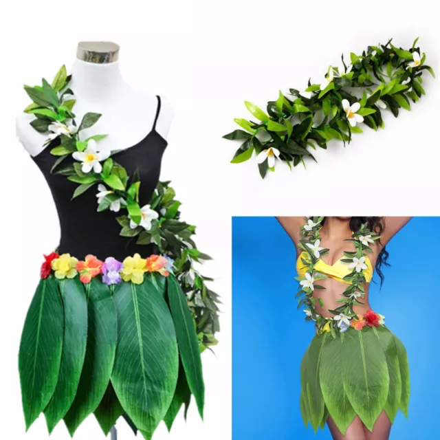 2 Pcs Woman Flowers Artificial for Decoration Hawaiian Grass Skirts