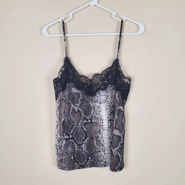 NWT Zara Snake Print Laced Neckline Camisole Size S