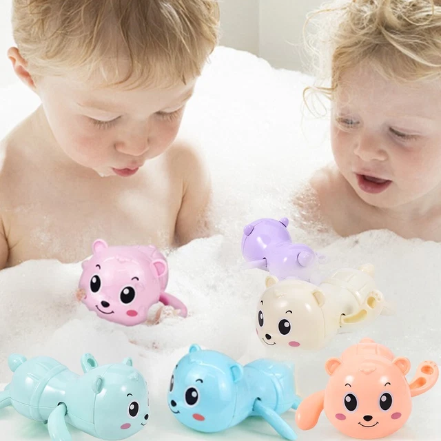 6PC Penguin Toys Baby Swimming Clockwork Toy Bathroom Toy Set For Shower Toys