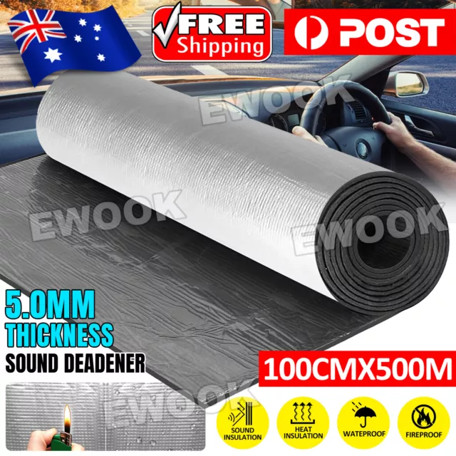 Sound Deadener Roller Car Insulation Mat Heat Shield Noise Adhesive Foam 1Mx5M