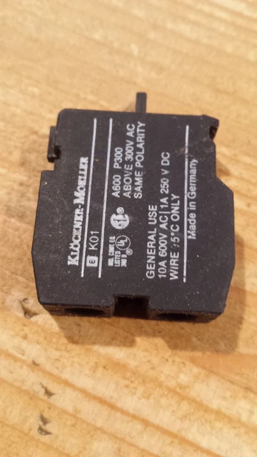 1 X Elemento Di Contatto Kl&ouml;ckner Moeller RMQ-22 1o, EK01