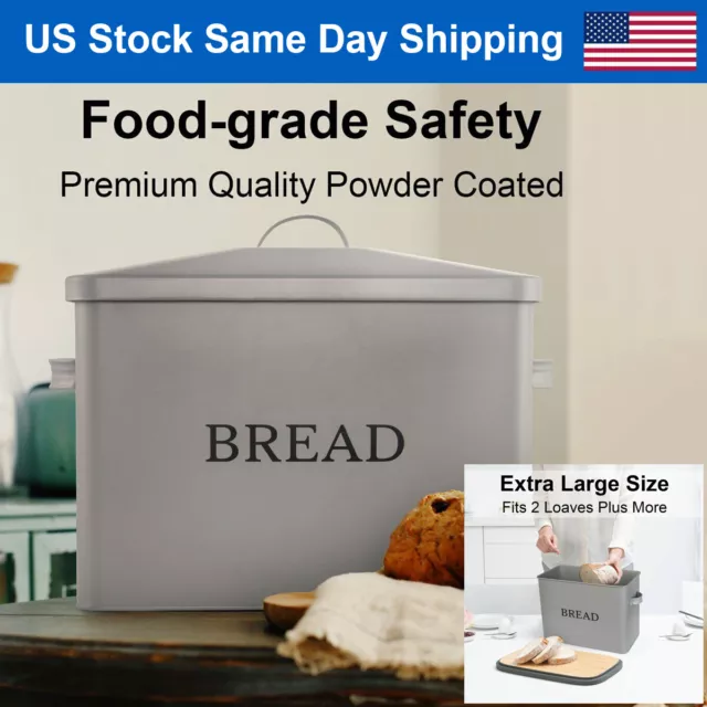 Stainless Steel BREAD BOX Storage Bin, Kitchen Cake Food Container, Bread holder