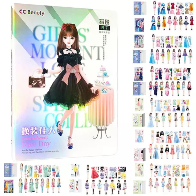 Ma-gnet Princess Dress-up Doll Clothes Toys Kids Ma-gnetic Baby Dress Up  Paper Doll Μagnet Dresssing Games, Pretend Play Travel Playset Toy Dolls  For Girls 