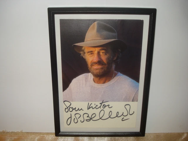 Jean-Paul Belmondo (1933-2021) - Rare jolie photo originale signée - Paris 80s by Jean-Paul