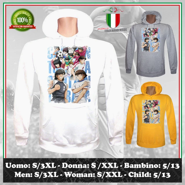 Felpa Holly & Benji Vintage Ispirato Captain Tsubasa Uomo Donna Bambino Hoodie