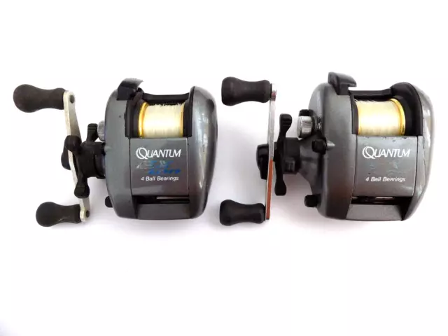 Lot of 2 TSR 40 Twin Spin Fishing Reel & Zebco Quantum Blue Runner Tested