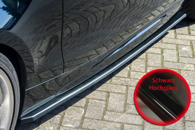 CUP Seitenschweller ABS passend für BMW 1er mit M-Paket E88 E82 Schwarz Glanz