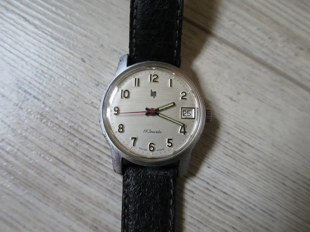 Cadran De Montre LIP Antichoc - Fond Blanc Swiss Made - Diamètre 29,7 Mm - Pièce Rare Neuf