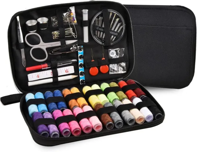 Sewing Kit Portable Travel Small Home Handy Case Needle Thread Scissor Set