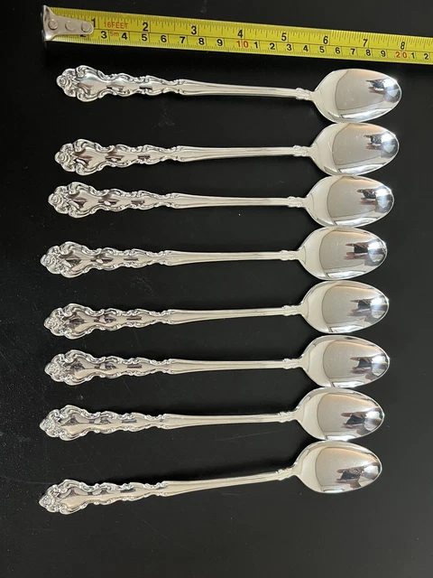 Oneida Community Silverplate BEETHOVEN Flatware 8 Ice tea Spoons