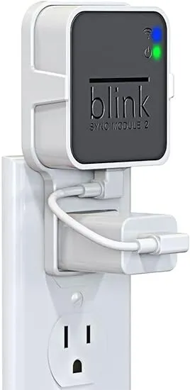 Outlet Wall Mount Hanger Holder Stand for Blink Sync Module 2 White