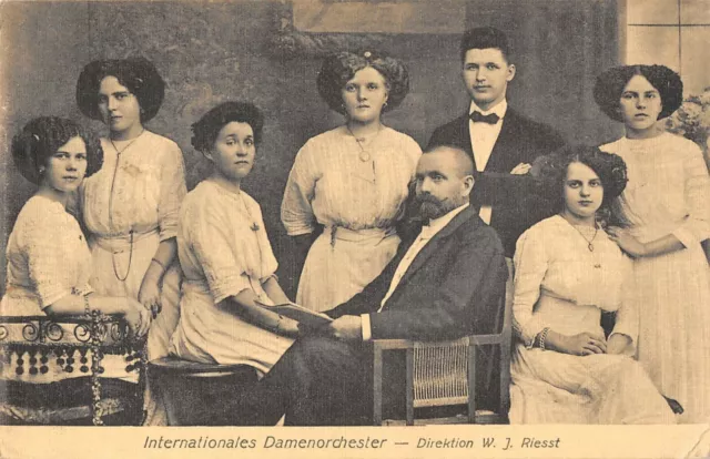 Cpa 57 Thionville Women's International Orchestra Direction W.j.riesst