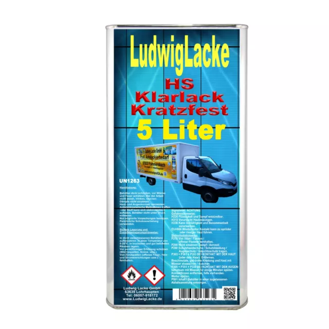 Klarlack  1 x 5 Liter HS Klarlack für Autolack und Effektlack von Ludwiglacke