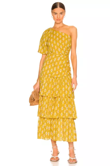 NWT $798 VERONICA BEARD Virginia floral cotton and silk maxi dress 10