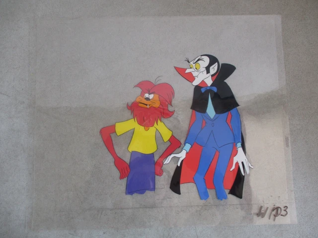 Filmation Groovie Goolies Drac + Wolfie Animation Production Cels