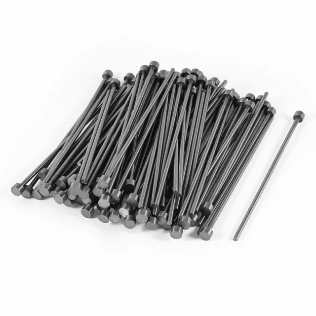 100 Pcs 2.5mm Diameter Round Tip Steel Straight HSS Ejector Pin