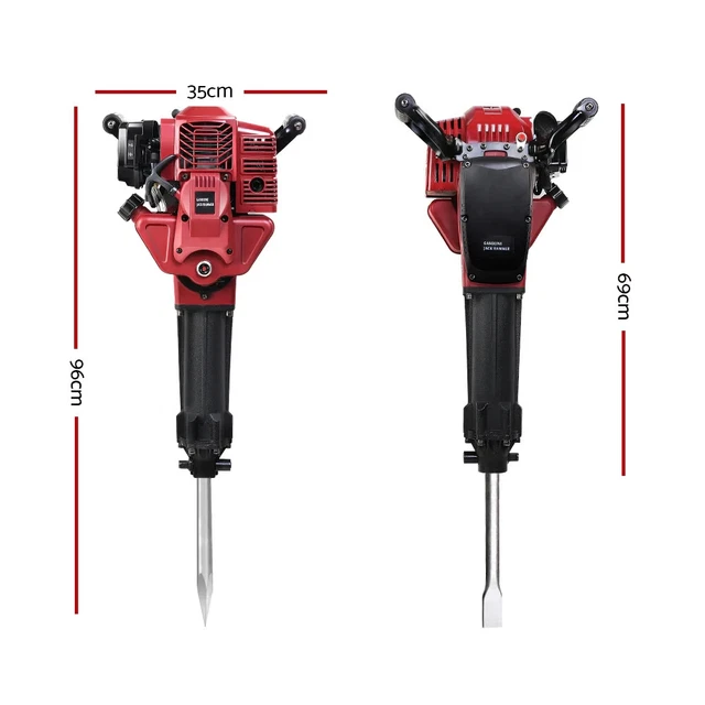 52cc Petrol Demolition Jack Hammer | Powerful 2.4HP Engine | Thumb Throttle C...