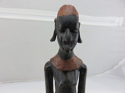 African Hand Carved Carving Wood Woman Female Figure Art Sculpture