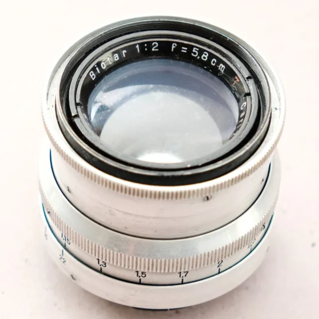Carl Zeiss Jena BIOTAR 1:2  f=5,8cm  - early EXA - Exakta lens
