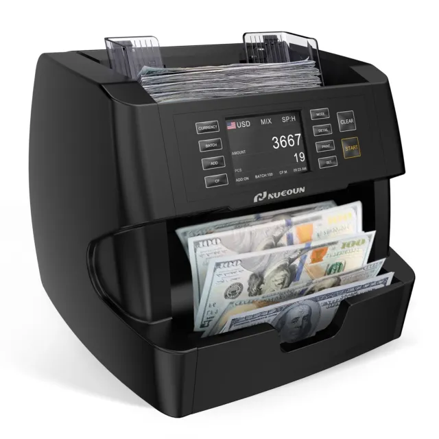 VC-3 Money Counter Machine Mixed Denomination Bill Value Counting Cash Counter