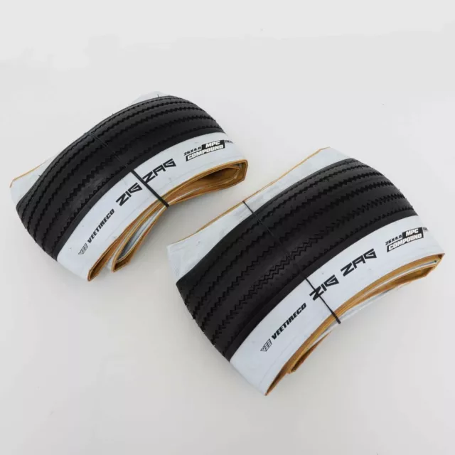 1 or 2 Vee Tire 26 x 4.0 Zig Zag Tubeless Ready TLR White Wall Tires Fat E-Bike