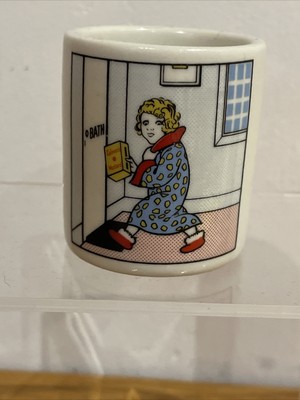 Vintage Colmans Mustard egg cup Pantiles Norfolk Rhyme Kitch Retro Advertising 