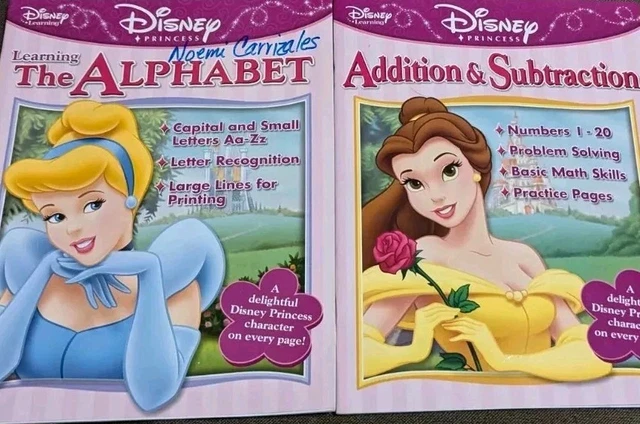 DISNEY PRINCESS ADDITION & Subtraction Math Activity Book Reward ...