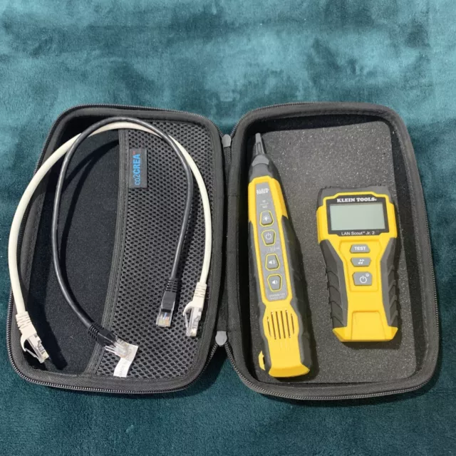 Klein Tools LAN Scout Jr. 2 Cable Tester - VDV500-123 Probe - USA BRAND Used Set