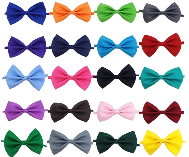 Solid Color Adjustable Boys Kids Bow Tie Collection - 20 Mixed