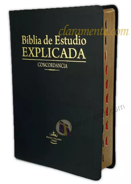 Biblia Pastoral de Estudio Explicada RV1960 imit. piel negro con indice