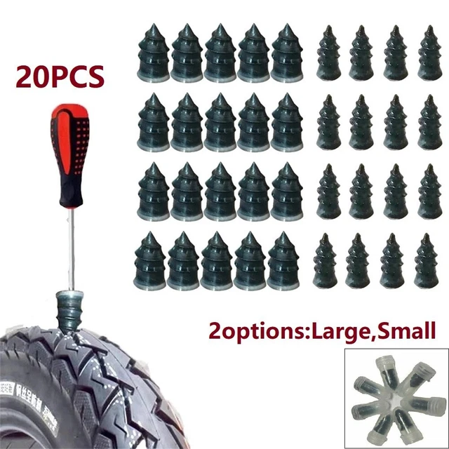 20*CAR VACUUM TIRE Repair Kit Set Tubeless Tyre Repair Rubber Nails